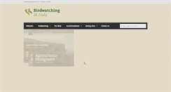 Desktop Screenshot of birdwatchinginitaly.com